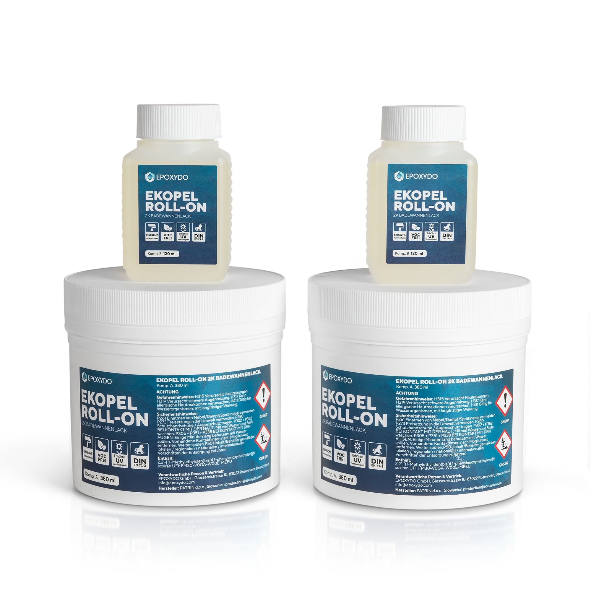 EKOPEL® ROLL-ON – Esmalte para azulejos y bañeras. Sin olor. 1 L.