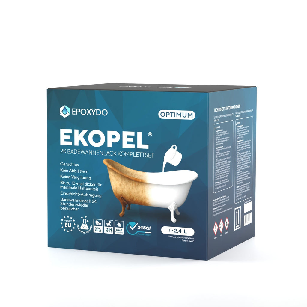 EKOPEL 2K-OPTIMUM recubrimiento para bañeras. Juego completo. Tiempo de curado 24H.