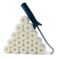 Rodillo de espuma 10 cm, 15 piezas + soporte para rodillo
